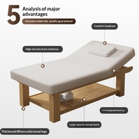 Table de massage réglable en cuir PU – Éponge haute densité durable pour salle de sport, salon et massage corporel complet
