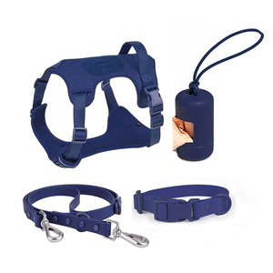 Set Kalung dan Tali Anjing PVC Warna Macaron Baru, Anti-Lepas, Harness Nilon Anti-Tarik dengan Ventilasi Lembut untuk Anjing Kecil dan Sedang - Product Image 4