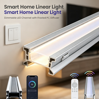 Profilé en aluminium extrudé 6063 de haute qualité pour éclairage linéaire LED avec diffuseur PC givré pour l'assemblage de bandes LED