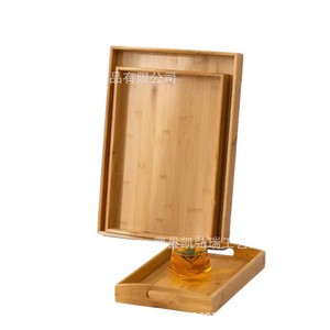 Cross-border wooden retro walnut-colored rectangular <b>tray</b> for home use, serving fruit, tea break, <b>snacks</b>, dry brewing, and - Product Image 5