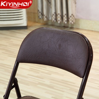 Chaise de jardin pliable industriel en métal, chaise de repos pour mariage et fête, visage noir orange marron