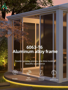 Nouvelle Pergola de Luxe ANCSEM en Aluminium avec Toit Rigide, Portes Coulissantes, Rideaux et Couverture en Polycarbonate – <span class=keywords><strong>Abri</strong></span> Moderne pour Patio et Villa - Product Image 5