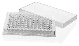 Plaques de culture cellulaire multi-puits profondes, stériles et transparentes de qualité supérieure, à fond en U, 96 puits avec couvercle - Product Image 3