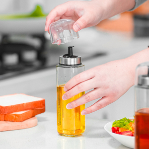 VUÔNG dầu giấm chai không nhỏ giọt Nắp nhựa trong suốt bụi che dễ dàng đổ rắc thiết kế nhà bếp nhỏ gọn - Product Image 5