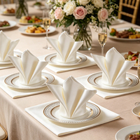 Serviettes en tissu satiné damassé lisse en gros - Serviettes de table en tissu doux pour hôtels, restaurants, mariages et banquets