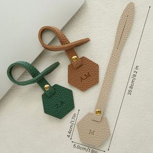 Fashion <b>Bag</b> Decoration Pendant Portable Car Keychain Accessories PU Leather Baggage Luggage Label Tags Anti-Lost - Product Image 4