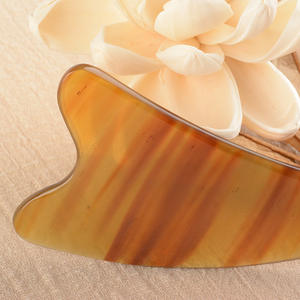 Alat Pijat Gua Sha Batu Tanduk Sapi Desain Baru Grosir, Alat Pijat Wajah dan Tubuh dari Batu Gua Sha Alami - Product Image 2