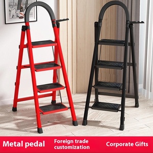 Hiện đại đơn giản bốn bước Gấp Thép Carbon kim loại bàn đạp thang dày hộ gia đình đa chức năng bước thang bán buôn - Product Image 4
