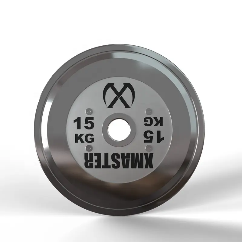 Benutzer definierte geprägte Logo Power Gewichtheben Stahl kalibrierte Hantel scheibe