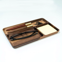 JUNJI vente en gros, bureau en bois, organisateur de stylo en bois gravé, meilleur cadeau, plateau en bois pour organiser votre bureau