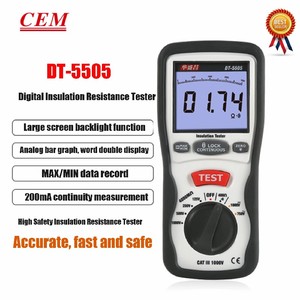 DT-5505 Professional Insulation Resistance Tester with 60G&Omega; Detection, LCD Display, Auto Power Off <strong>Electrical</strong> <strong>Testing</strong> Equipment - Product Image 3