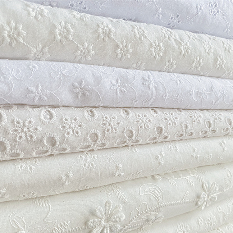 Vente en gros de tissu textile de maison en popeline pour t-shirt tissu jacquard à fleurs tissu en dentelle 100% coton