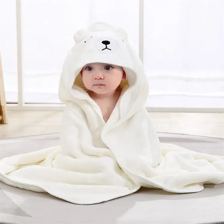 custom children kids baby plain hooded towels hooded bath towel