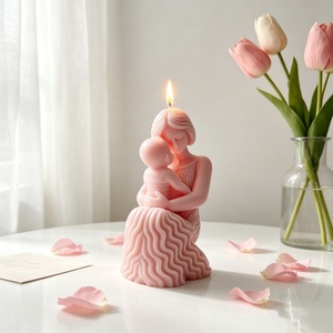 Moule en silicone réutilisable pour bougie parfumée « Maternelle et Bébé enlacés », idéal pour la fabrication artisanale de statues en plâtre et décorations DIY - Product Image 4