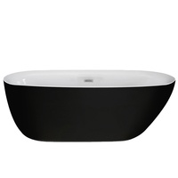 Baignoire moderne autoportante en acrylique blanc, forme ovale, Surface unie, pour hôtel, salle de bain, 1 pièce, populaire