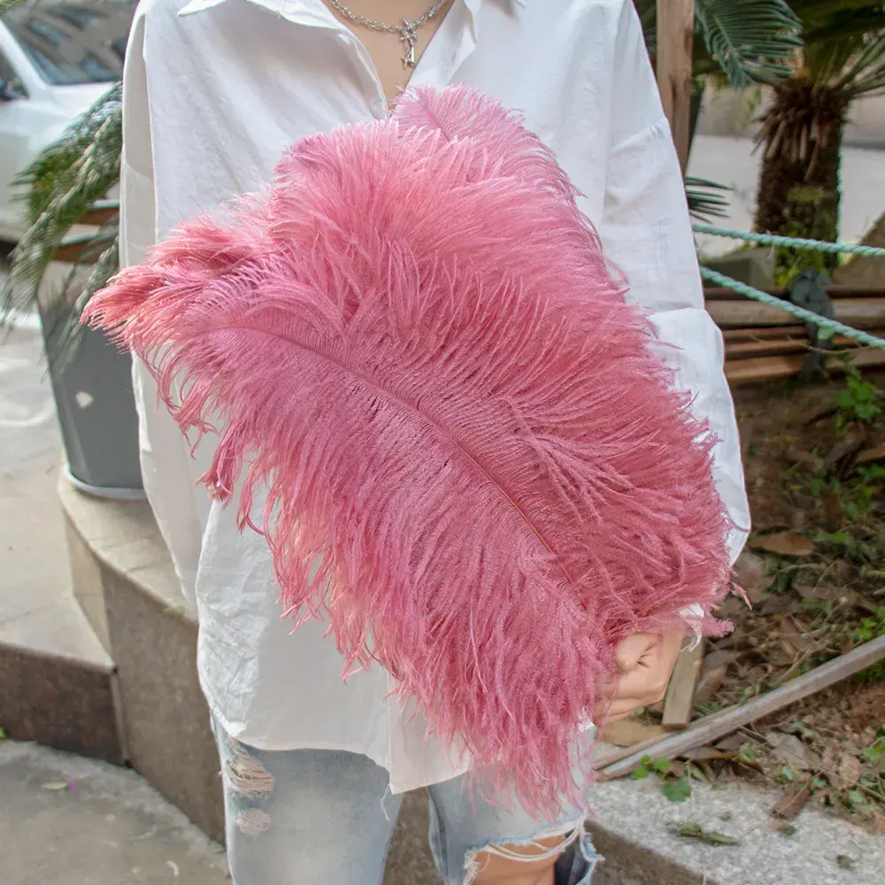 Wedding Centerpieces Home Decoration Plumes Wings Pink White Ostrich Feathers