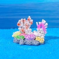 Vente en gros d'ornements d'aquarium marins en résine artificielle multifonctionnels, grand récif coloré en pierre