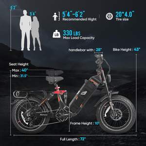 Eu Warehouse 150W Ciclo eléctrico híbrido 60AH Batería para bicicleta especializada con 20 neumáticos 52V Potencia de litio para niñas Bicicleta de ciudad - Product Image 4