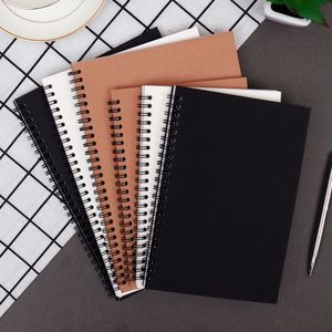 Manufacturer Customized Retro PU+Paper <b>A5</b> Spiral Coil Notebook for Students Gift Option with Custom Logo - Product Image 1