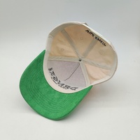 Casquette Oem personnalisée de haute qualité brodée en 3D de logo en daim et coton Casquette 5 panneaux avec cadre bicolore Casquettes de baseball de sport Gorras