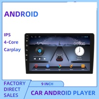 Autoradio universel 9 pouces, écran IPS, navigation GPS, amplificateur, Carplay, Android Auto, lecteur DVD pour voiture