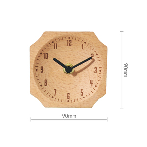 EMAF <span class=keywords><strong>Horloge</strong></span> analogique à quartz en bois, élégante, portable, de bureau, avec affichage à aiguilles, pour décoration de salle de classe et cadeau de mariage - Product Image 2