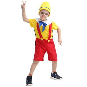 Costume de carnaval d'Halloween pour enfants, costume de film <span class=keywords><strong>Pinocchio</strong></span> à long nez, jeu de rôle, cosplay, costume fantaisie pour enfants - Product Image 3
