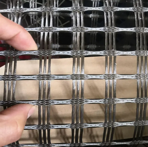 Cường độ cao 100kn Bazan sợi thủy tinh Polyester lát <span class=keywords><strong>Composite</strong></span> geogrids cho xây dựng đường và kỹ thuật bảo vệ dốc - Product Image 2