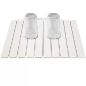 Alfombrilla para platos de piedra grande de diseño moderno, superabsorbente, de secado rápido, almohadilla plegable para baño de cocina, cubierta extraíble, nueva tierra de diatomeas - Product Image 5