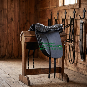 Silla de Montar Inglesa de Cuero Premium de Primera Calidad con Brida Occidental Integrada, Personalizada, Cómoda, para Equitación al Aire Libre, REAL - Product Image 2