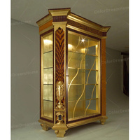 Présentoir en bois antique de luxe et armoires chinoises avec vitrine en verre pour salon et exposition de vin