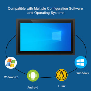 Moniteur tactile capacitif industriel étanche IP65 15 pouces PC tout-en-un panneau industriel PC Interface USB DVI 4:<span class=keywords><strong>3</strong></span> Aspect nouveau - Product Image 4