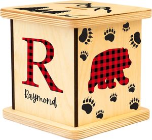 Tirelire de Pâques en <span class=keywords><strong>bois</strong></span> pour enfants et adultes, cadeau personnalisé fait main avec <span class=keywords><strong>puzzle</strong></span> à verrouillage, design BloomOwl - Product Image 2