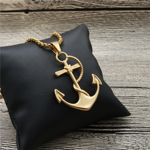 Anchor Pendant Necklace Zinc Alloy Unisex Fashion Jewelry Gift - Product Image 2