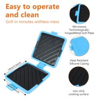 Emballage personnalisé, moule à sandwich carré en silicone pour micro-ondes, sans BPA, facile à nettoyer, petit-déjeuner, collations, panini grillés
