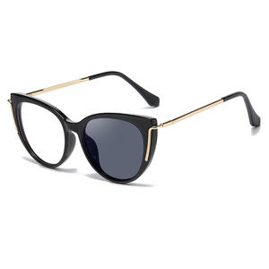 Nuevas monturas ópticas Cat Eye para mujer, anti luz azul, montura completa, lentes de PC, diseño de moda, origen Taizhou HL 95012 - Product Image 5