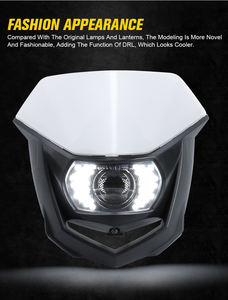 Phare avant universel pour <span class=keywords><strong>moto</strong></span> <span class=keywords><strong>Enduro</strong></span> Motocross avec <span class=keywords><strong>masque</strong></span> de carénage pour Supermoto Yamaha - Product Image 5