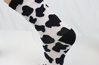 Chaussettes promotionnelles amusantes style lait et vache, 200N, coton peigné de haute qualité, chaussettes colorées personnalisées, jacquard et emballage sur mesure