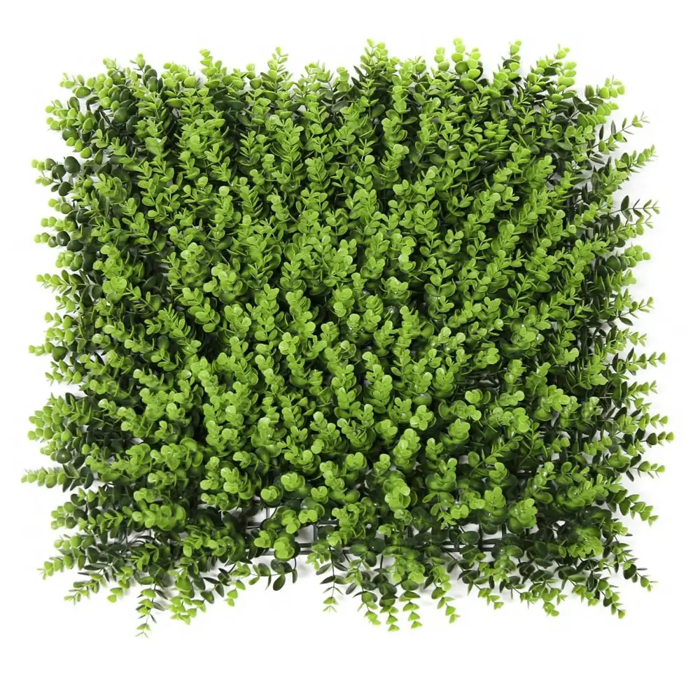 Indoor Outdoor Decor Plastic Achtergrond Paneel Opknoping Faux Kunstmatige Groene Plant Bladeren Gras Muur