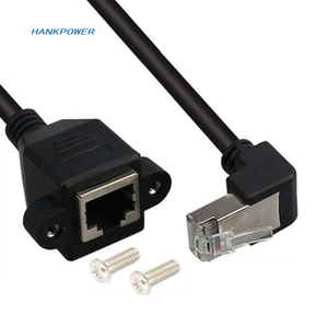 1000M Angle de 90 degrés mâle à femelle <span class=keywords><strong>Ethernet</strong></span> RJ45 câble réseau Cat6 câble d'extension RJ45 <span class=keywords><strong>Cat</strong></span> <span class=keywords><strong>6e</strong></span> - Product Image 4