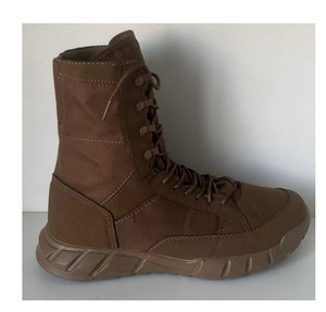 รองเท้าบูทคอมแบท HBA29 รุ่นซุปเปอร์ไลท์เวท สำหรับฤดูร้อน ระบายอากาศได้ดี รุ่น TSB01 สีน้ำตาลเข้ม ระบายอากาศได้ดี ทำจากหนังกลับ - Product Image 4