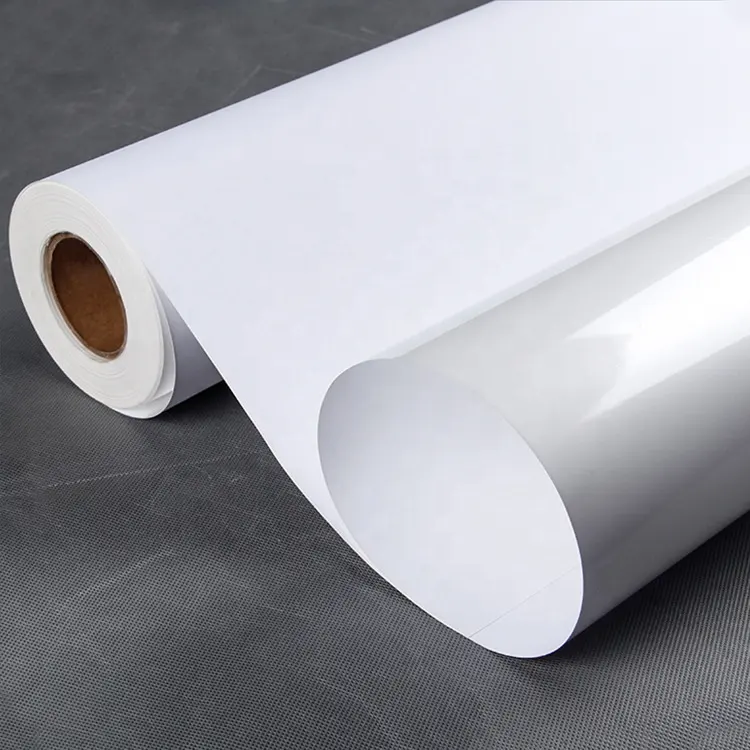 Açık PVC eko Solvent baskı parlak/mat beyaz kendinden yapışkanlı vinil, PVC vinil rulo