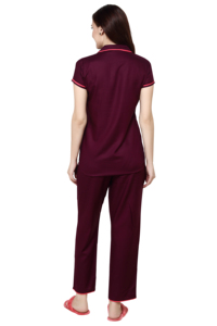 Venta al por mayor personalizado 95% Poly 5% EA Velour señoras salón ropa de dormir 230gsm señoras verano Kimono pijamas media noche bambú 100% algodón - Product Image 2