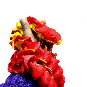Jouet Serpent à sonnette du désert en plastique imprimé en 3D, extra long 118 cm, 42 articulations mobiles, flexible et articulé, Fidget Maternity, échelle 1/6 - Product Image 4