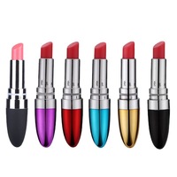 Bestseller Batteriebetriebener Gold-Schwarz-Roter Nippel-Vagina-Schönheits-Mini-Massager Lippenstift-Vibrator 100% Wasserdicht 30g für Frauen