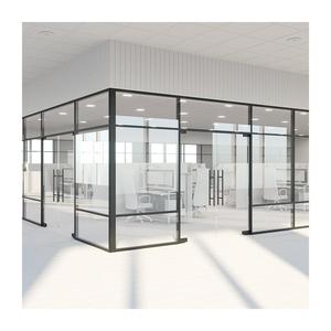 Sang trọng hiện đại mô-đun cách âm không khung demountable điều chỉnh nhôm đôi kính rõ ràng phòng khách kính phân vùng 2026 - Product Image 3