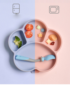 Grazioso <span class=keywords><strong>piatto</strong></span> in Silicone per bambini con Design antiscivolo con motivo a zampa di gatto con motivo animale <span class=keywords><strong>da</strong></span> pranzo con bastone per alimentazione per bambini - Product Image 4