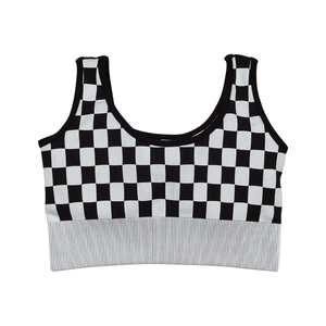 Sin aranceles, póngase en contacto conmigo GT1189 RTS 2025, ropa atlética de tendencia para mujer, ropa vaquera de alta calidad para mujer, chaleco negro a cuadros - Product Image 2