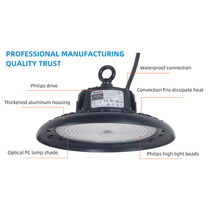 Industrial UFO High Light 100W 200W IP65 Waterproof LED Warehouse <b>Lighting</b> for Factory <b>Workshop</b> Garage Gym UFO-1 UFO-100 Highbay - Product Image 2