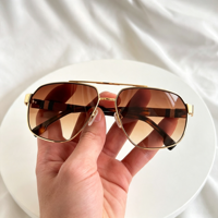 Lunettes de soleil polarisées TAC UV400 unisexes, légères et durables, monture carrée en métal doré, personnalisables, échantillon en petite série